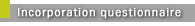 Incorporation questionnaire